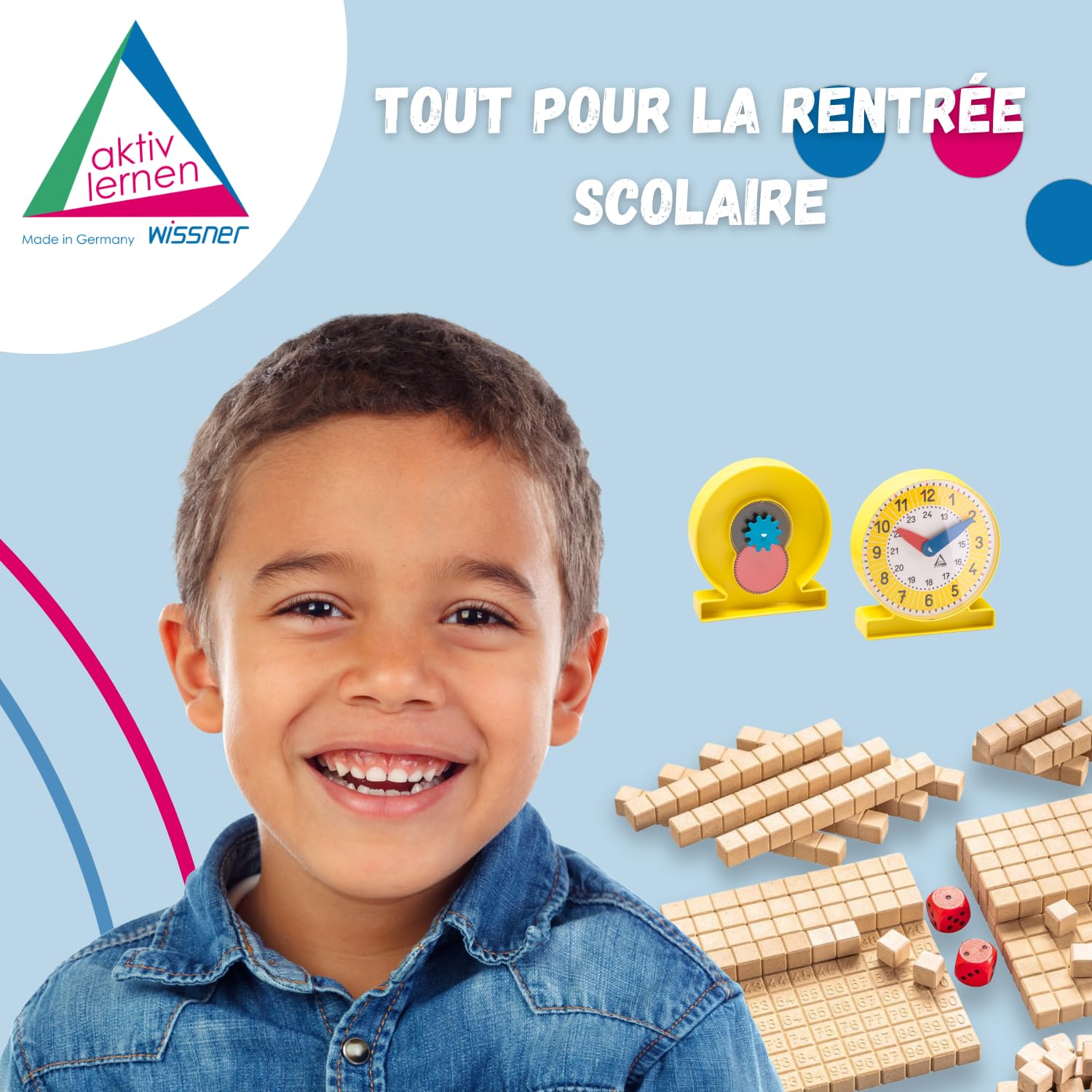 Wissner Größe & Messen horloge pédagogique enfants