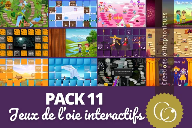 Créations orthophoniques PACKS Pack 11 jeux de l’oie interactifs PowerPoint langage