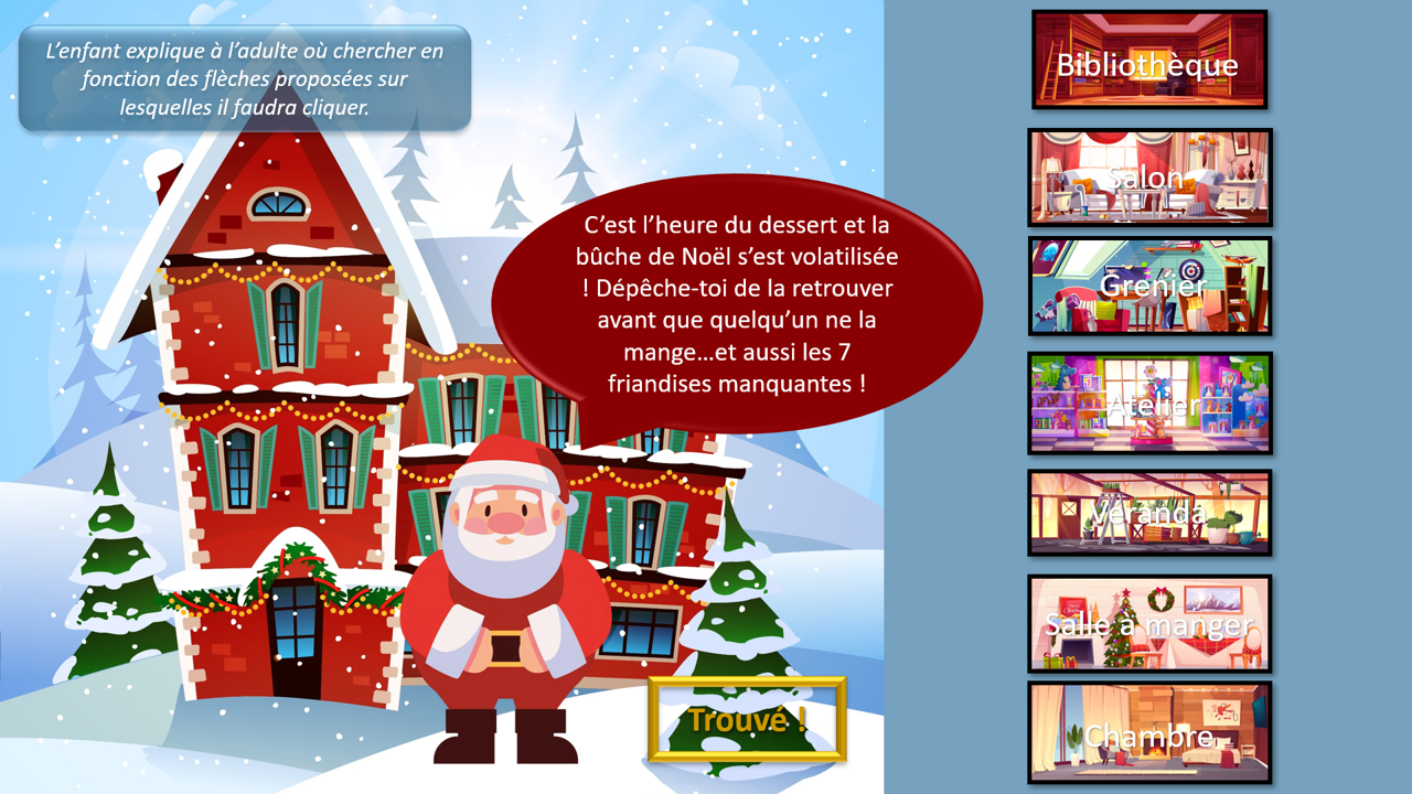 Créations orthophoniques Langage oral Bûche Noël jeu PowerPoint