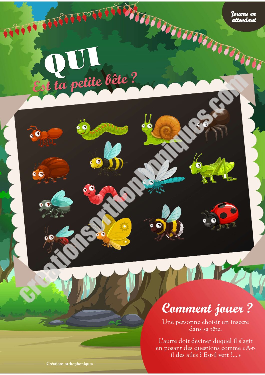 Créations orthophoniques Affiches Qui est mon monstre affiche PDF