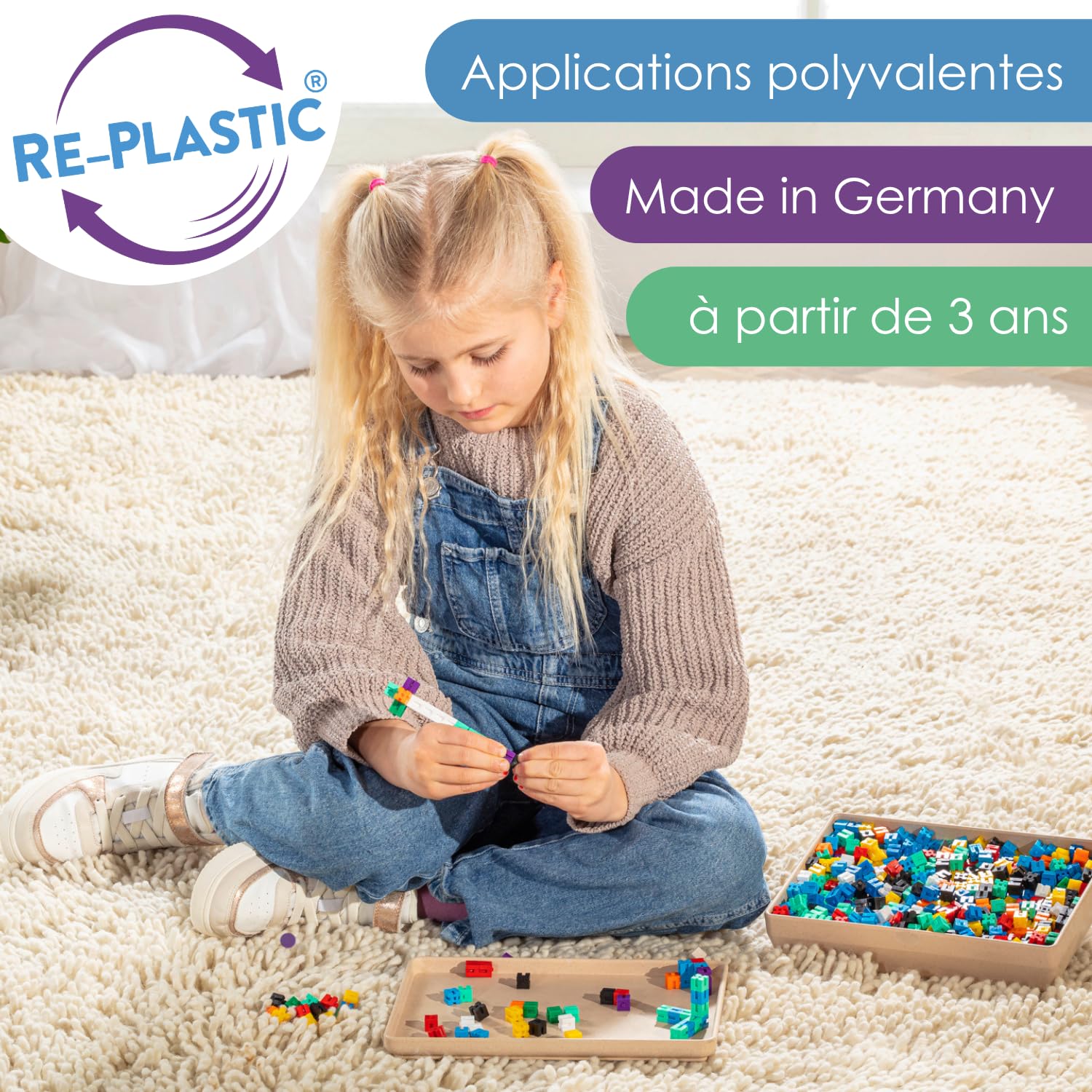 Wissner Größe & Messen 1000 cubes à poids 1cm 10 couleurs