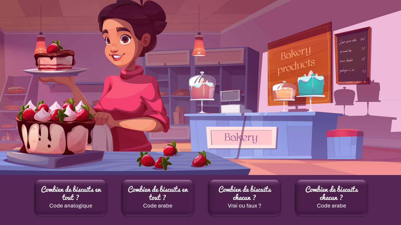 Créations orthophoniques Cognition Un tour à la pâtisserie jeu maths