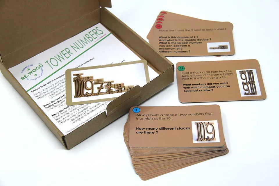 Wissner Lernspiele cartes tâches tour nombres 42 cartes