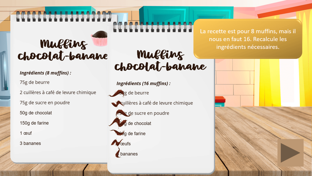 Créations orthophoniques Cognition mathématique Préparons les muffins jeu maths