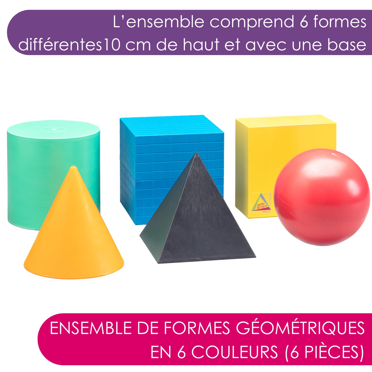 Wissner Raum & Form Set 6 Solides Pleins 10 cm Boîte Carton