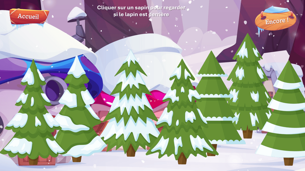 Créations orthophoniques Renforçateurs Où se cache le lapin jeu Noël