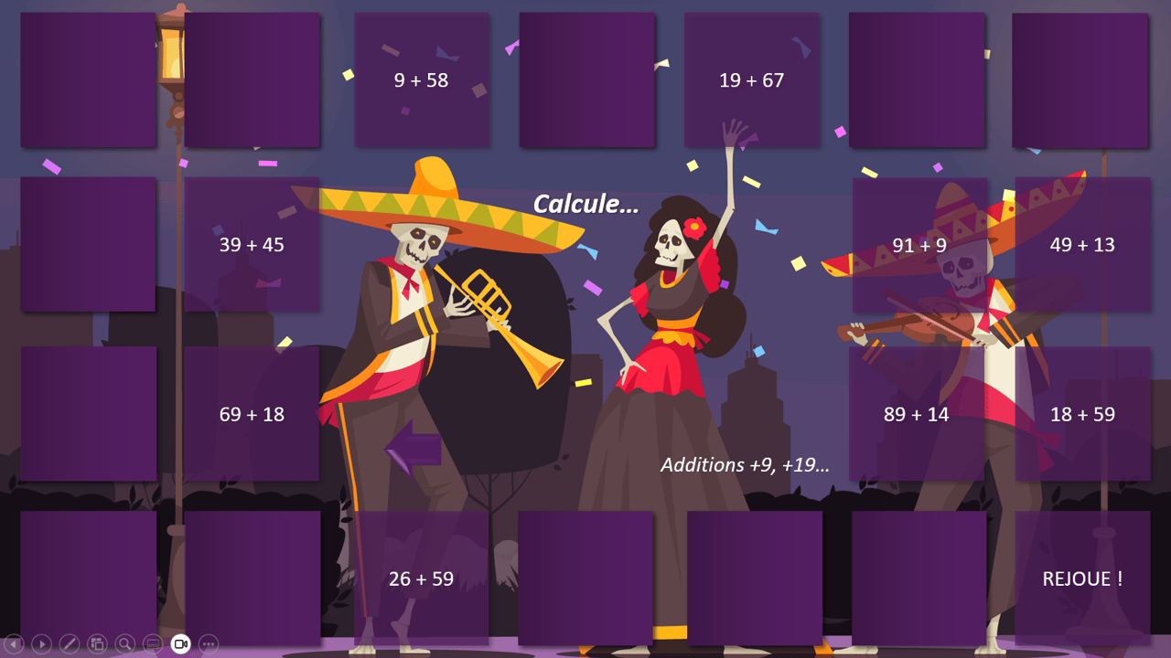 Créations orthophoniques Cognition La fête des morts jeu de l’oie calcul
