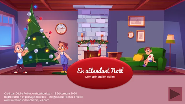 Créations orthophoniques Lecture En attendant Noël jeu PowerPoint