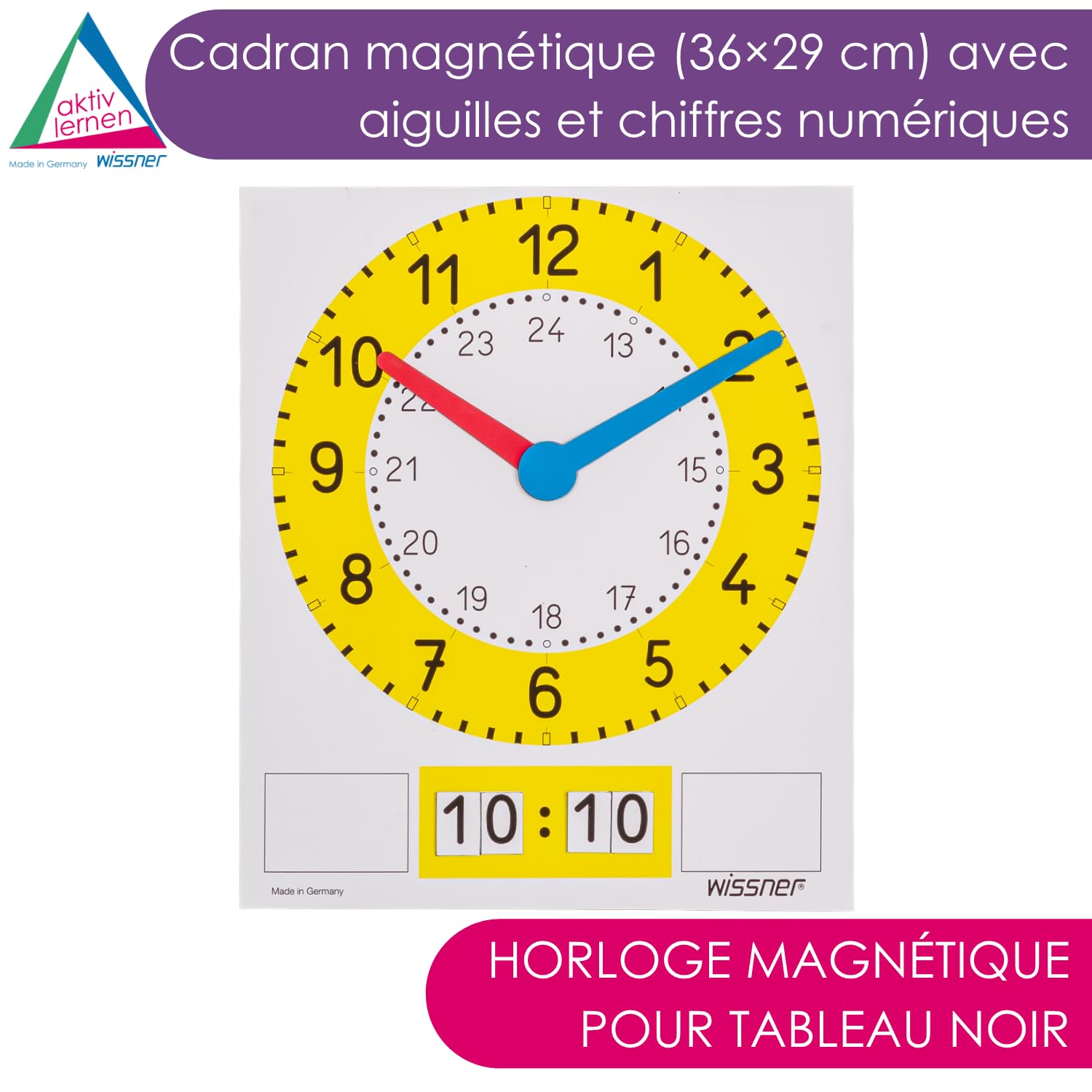 Wissner Größe & Messen Horloge magnétique 36x29 cm chiffres