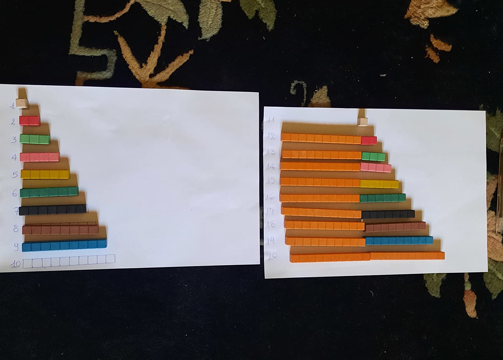 Wissner Zahlen & Rechnen réglettes Cuisenaire 126 pcs RE-Wood