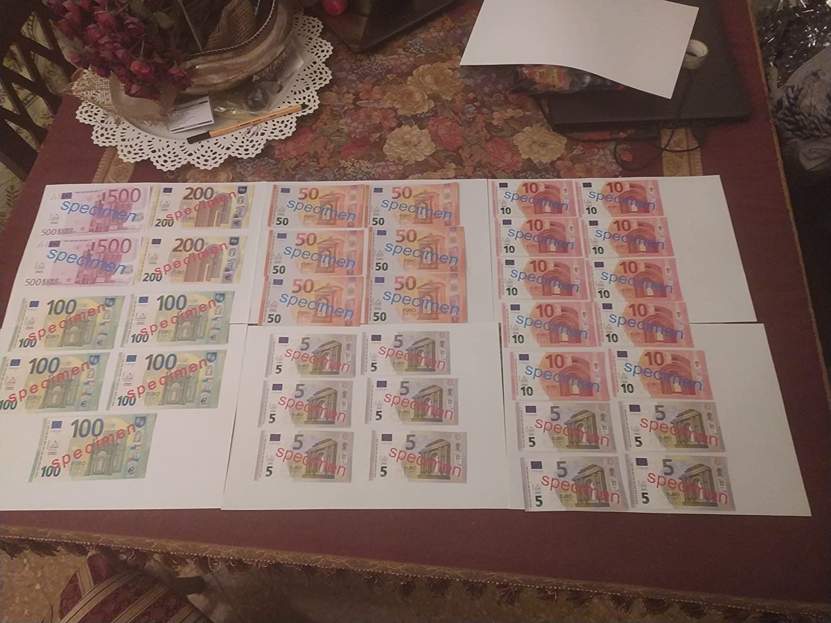 Wissner Lernspiele faux billets euros papier lot 40