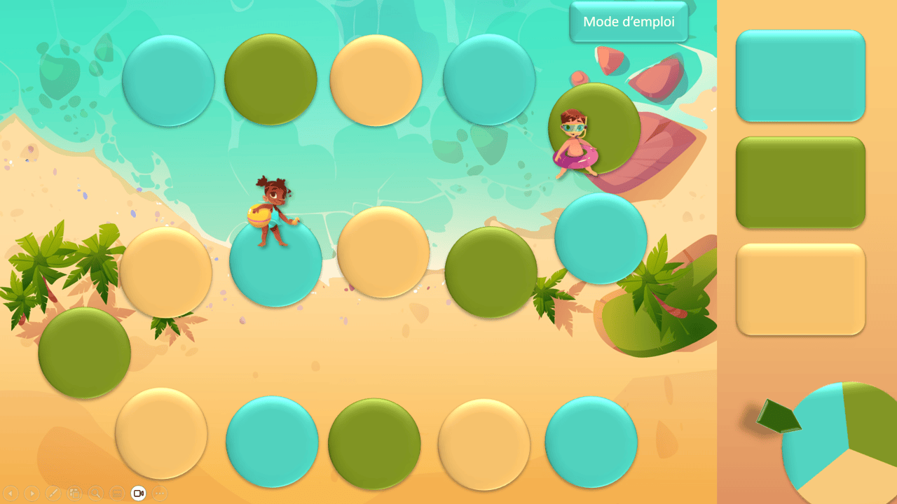 Créations orthophoniques Cognition Promenade comptée plage jeu dénombrement 2-10