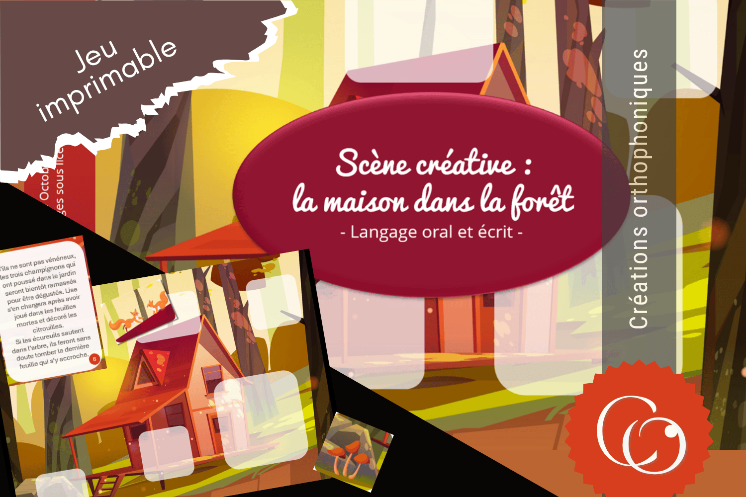 Créations orthophoniques Langage oral Scène créative maison forêt PDF