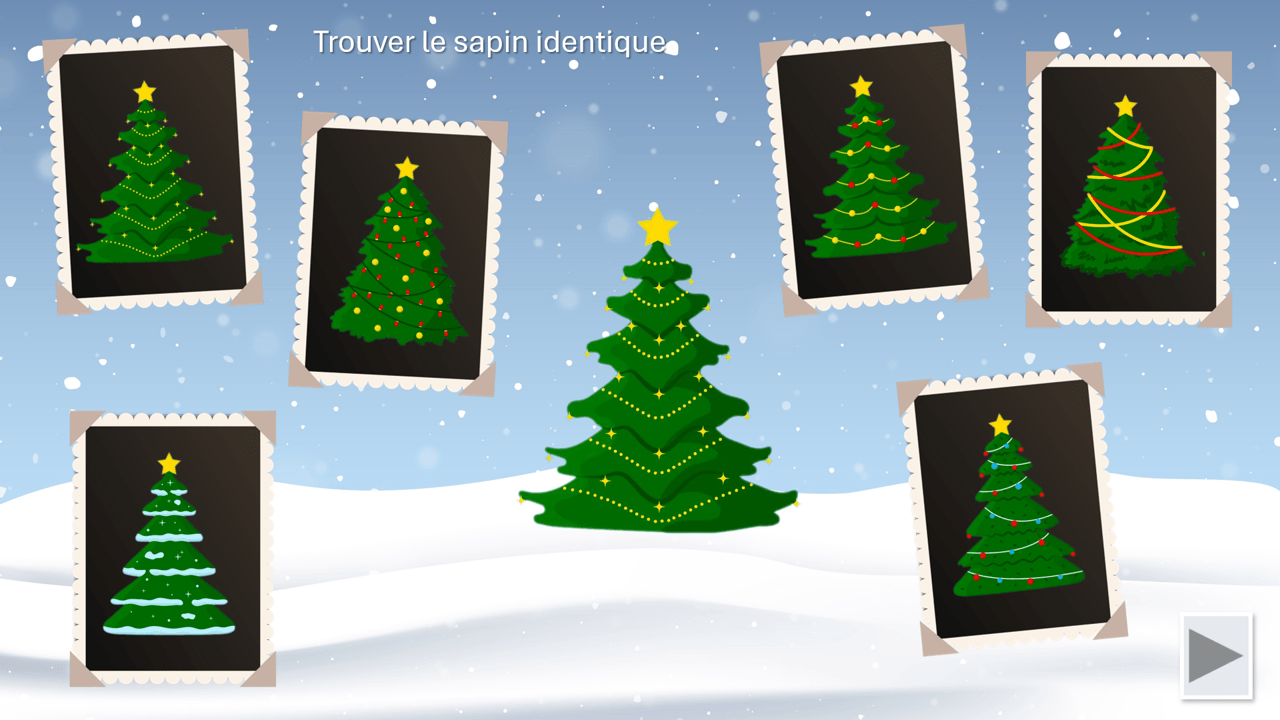 Créations orthophoniques attention Mémoire de sapins jeu mémoire PowerPoint