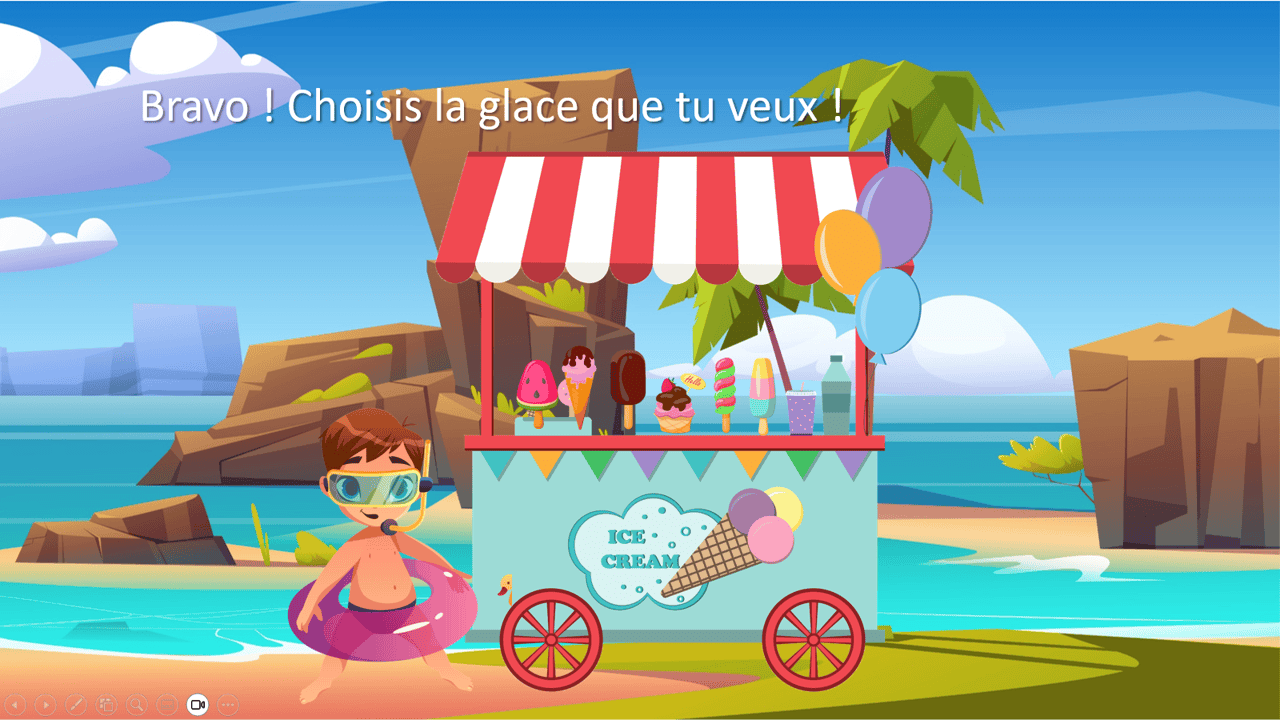 Créations orthophoniques Cognition Promenade comptée plage jeu dénombrement 2-10