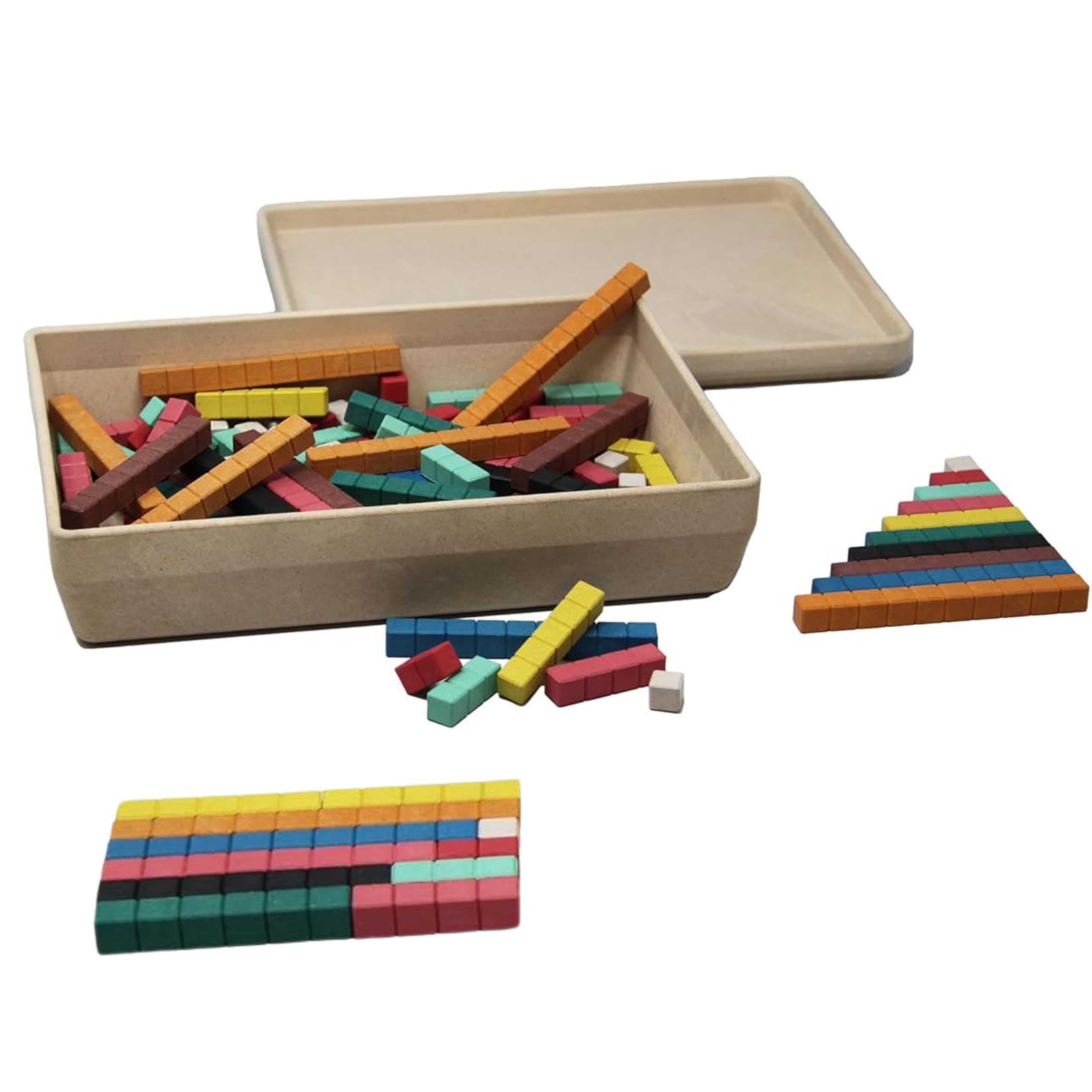 Wissner Zahlen & Rechnen réglettes Cuisenaire 126 pcs RE-Wood