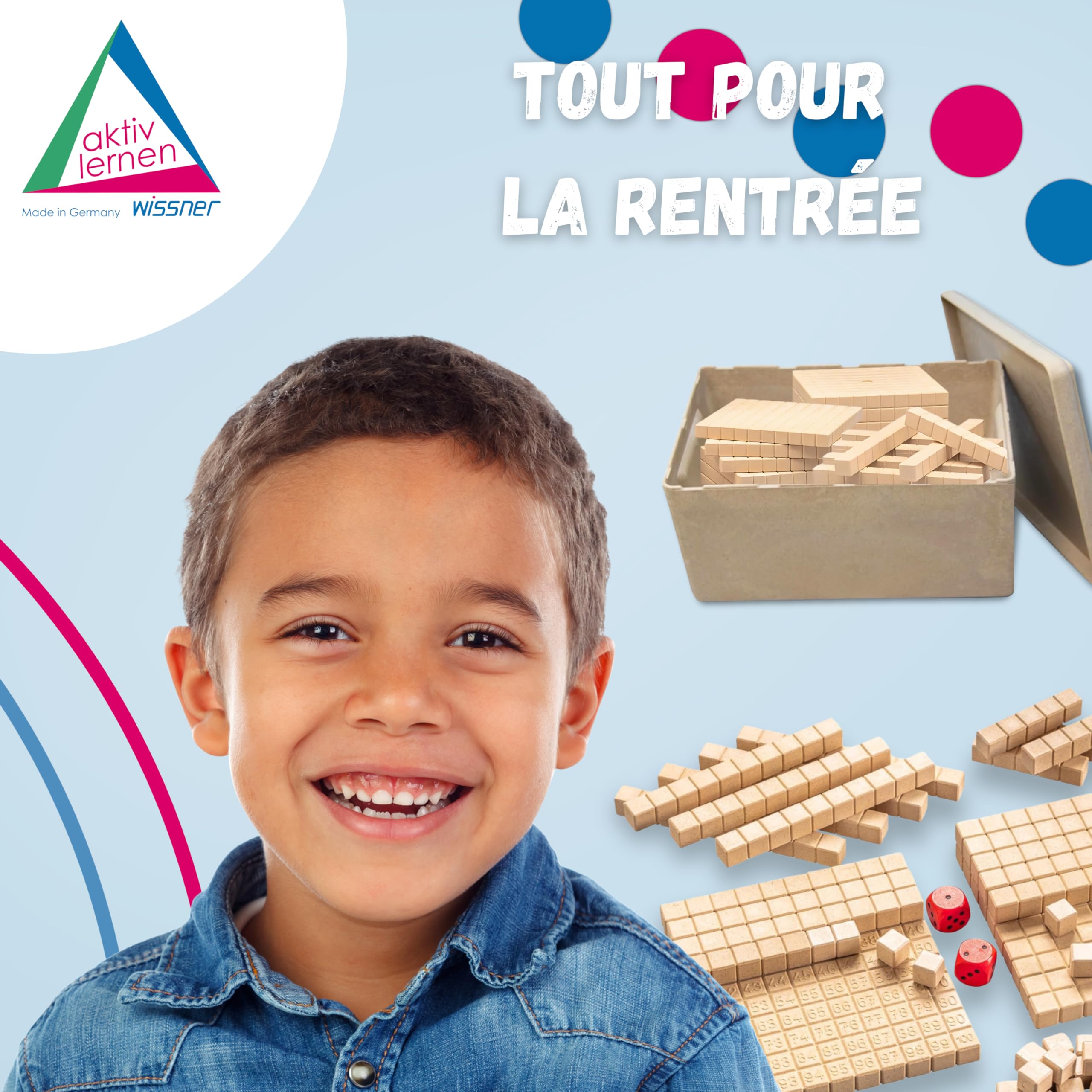 Wissner Zahlen & Rechnen Matériel base 10 décimal école