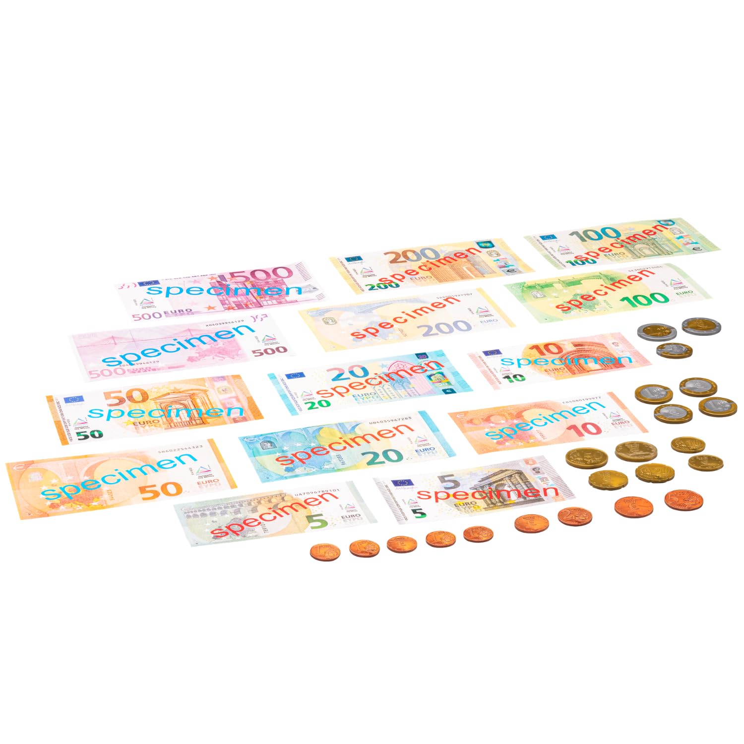 Wissner Lernspiele jeu de la monnaie euros 44 pièces et billets