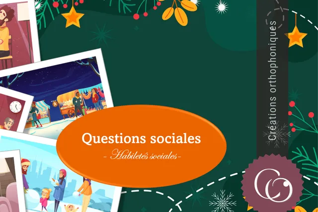 Créations orthophoniques Habiletés sociales Questions sociales diaporama Noël