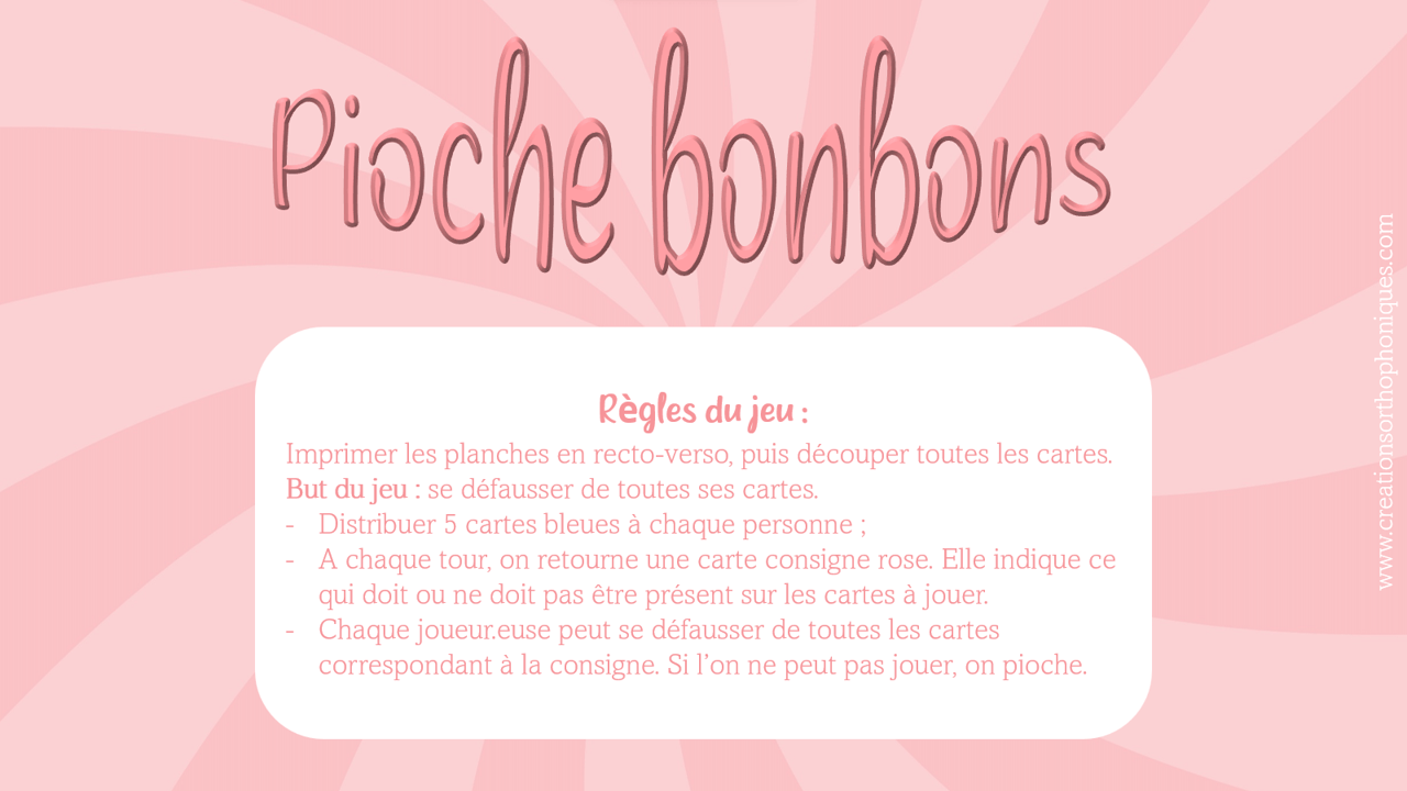 Créations orthophoniques attention Des bonbons jeu langage oral 5-10 ans