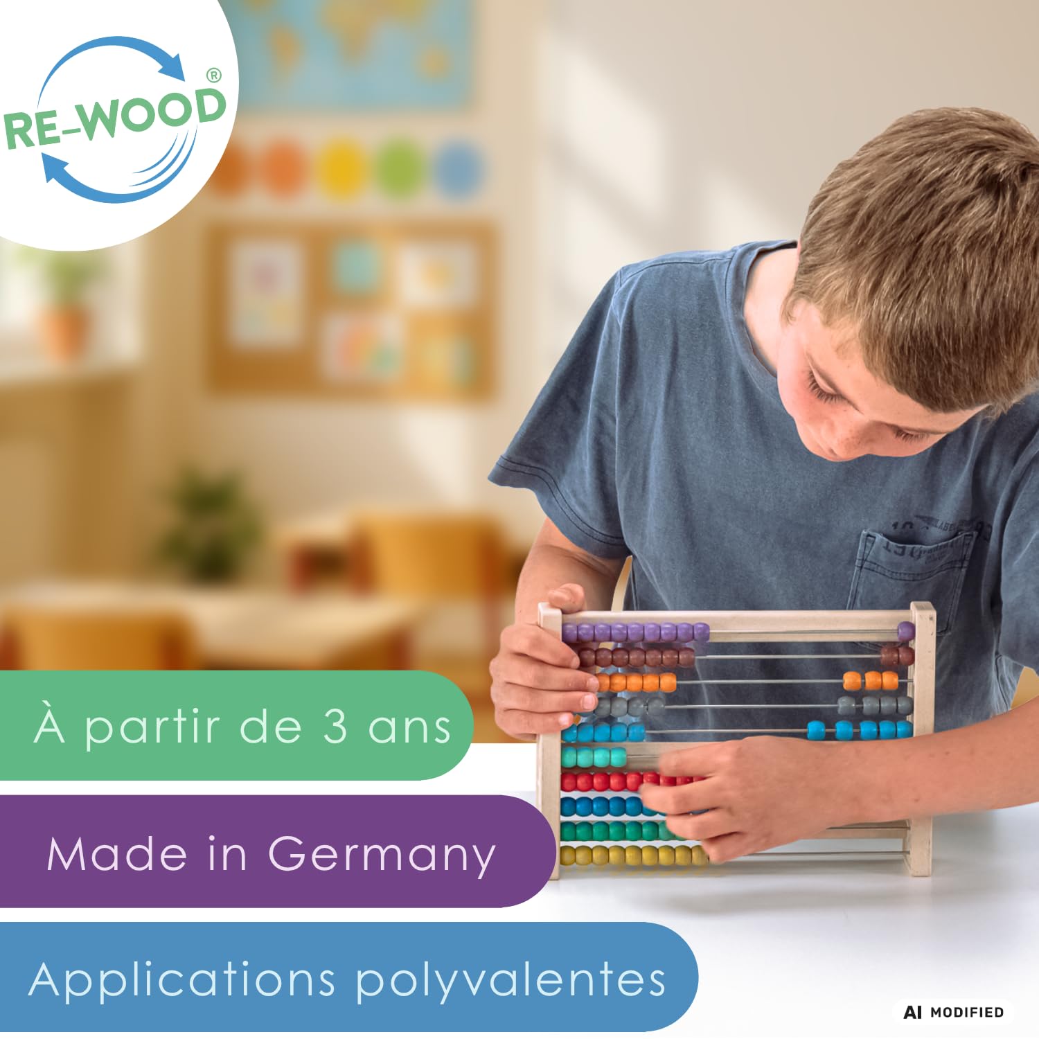 Wissner Zahlen & Rechnen Boulier 100 billes multicolore