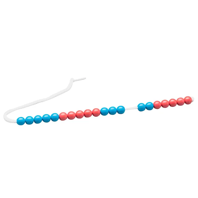 Wissner Zahlen & Rechnen Chaîne à compter 20 perles bleu/rouge