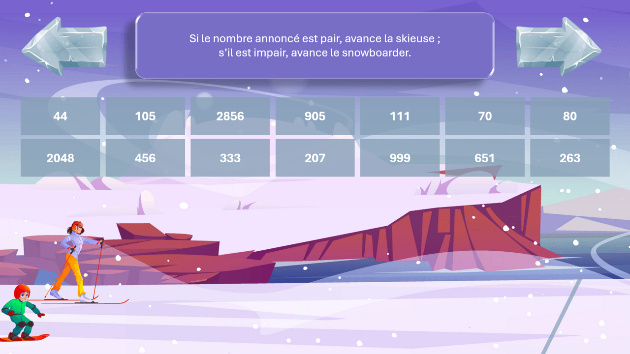 Créations orthophoniques attention Duel sur la neige jeu inhibition