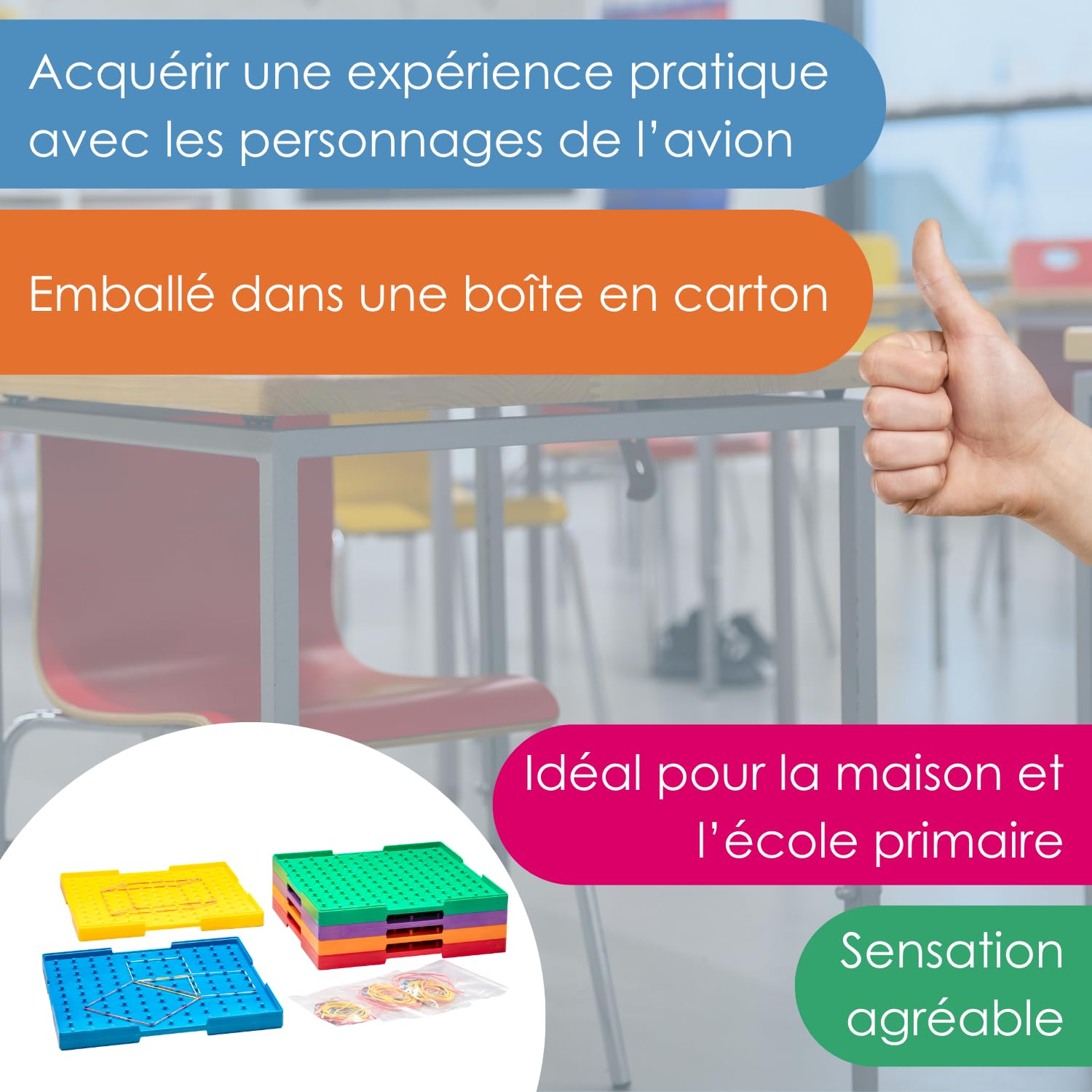 Wissner Raum & Form Géoplan 23 cm 6 couleurs
