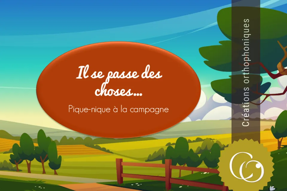 Créations orthophoniques Lecture pique-nique campagne support lecture PowerPoint