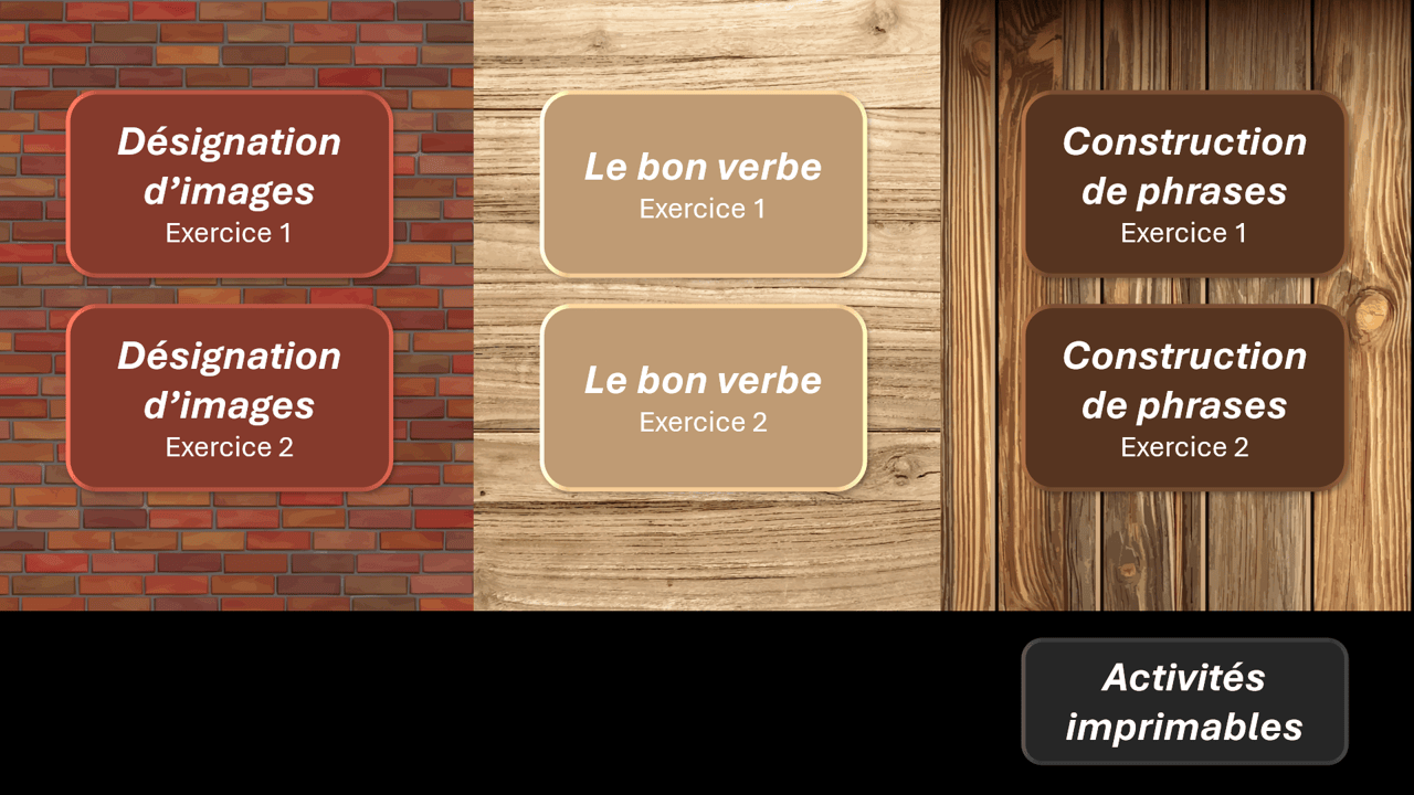 Créations orthophoniques Langage oral Construis phrases Sujet verbe kit