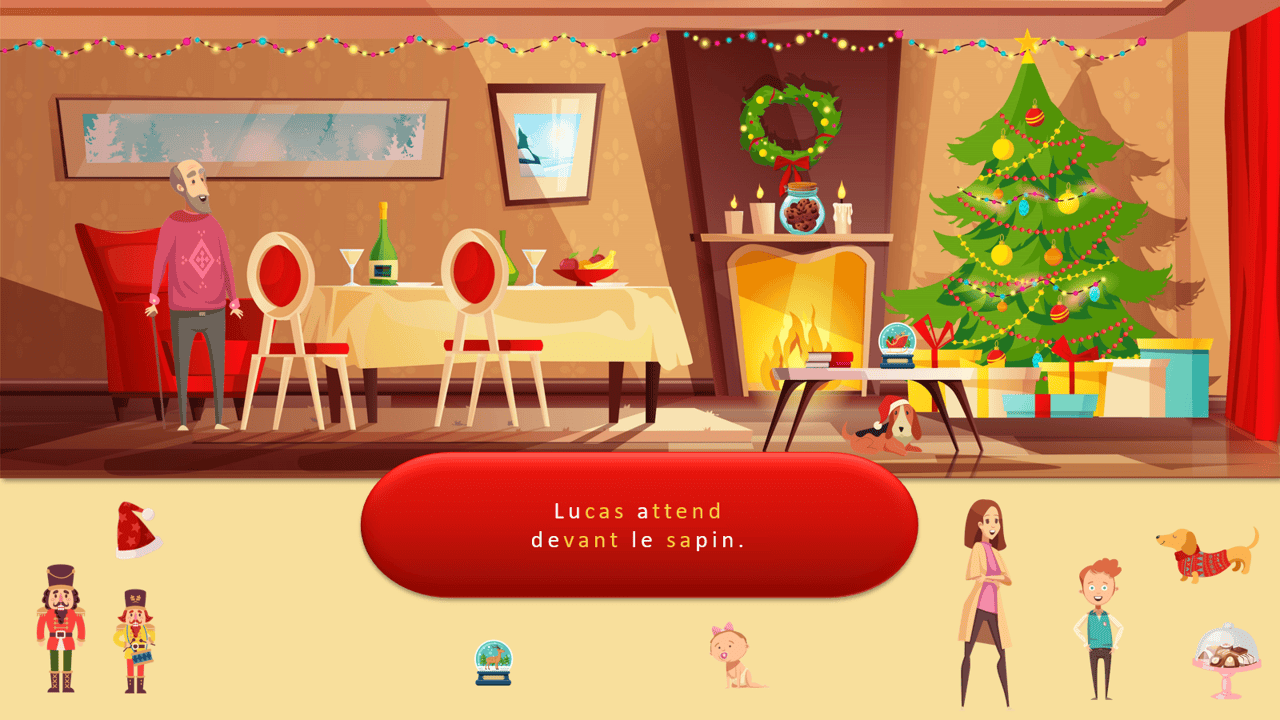 Créations orthophoniques Lecture Il se passe des choses jour de Noël support lecture CP-CE1