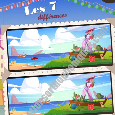 Créations orthophoniques Affiches Jouons 7 différences pdf jardin